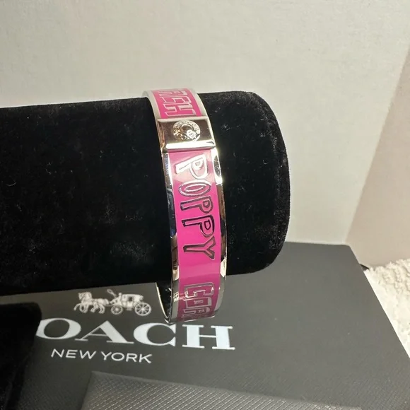 Coach pink poppy Heart Pop Art Bangle - Picture 3 of 4